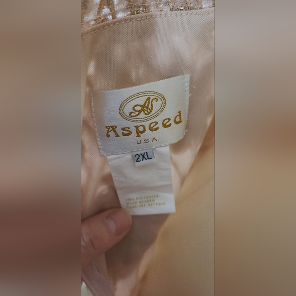 Aspeed design Sparkling Sequin Dress/Stunning V-Neck Fitted Gown with Glitter - Picture 5 of 15